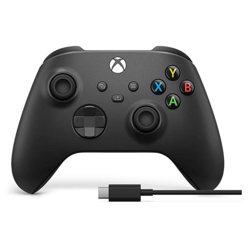 Controle para Xbox Sem Fio Preto + Cabo USB-C