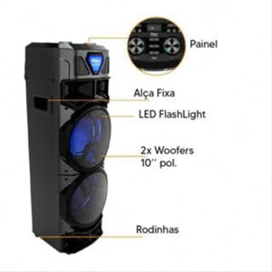 Caixa de Som Philco PCX21000 EXBass 1000W BT