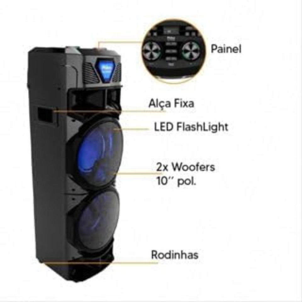 Caixa de Som Philco PCX21000 EXBass 1000W BT