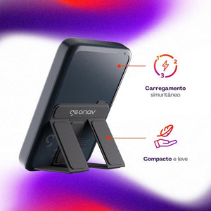 CARREGADOR PORTATIL C/ INDUCAO, 10.000 MAH E 15W C/MAGSAFE