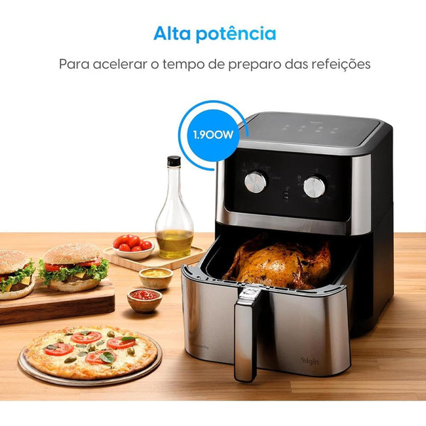 Fritadeira Elgin Afc80 Chrome 8L Inox 127V