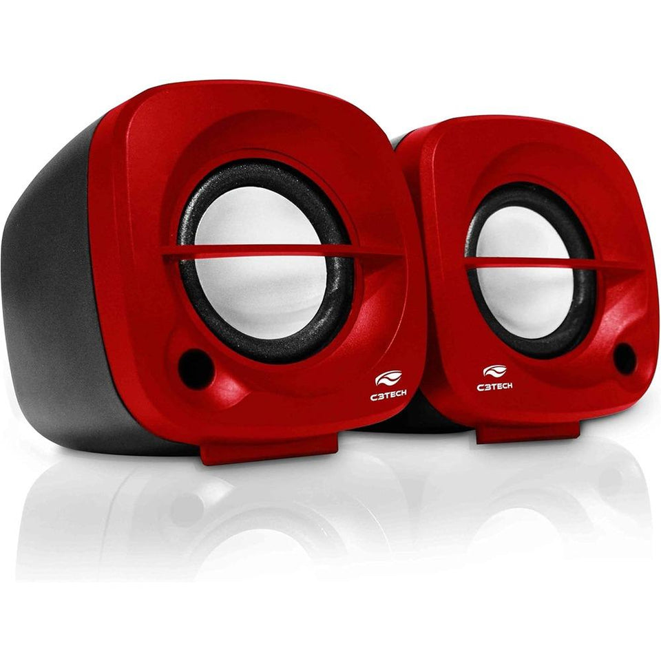 Caixa de Som 2.0 C3Tech SP-303RD Vermelha