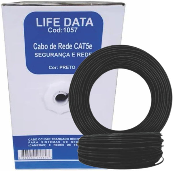 Cabo De Rede Life Data Cat5E Preto 1057-J Cx