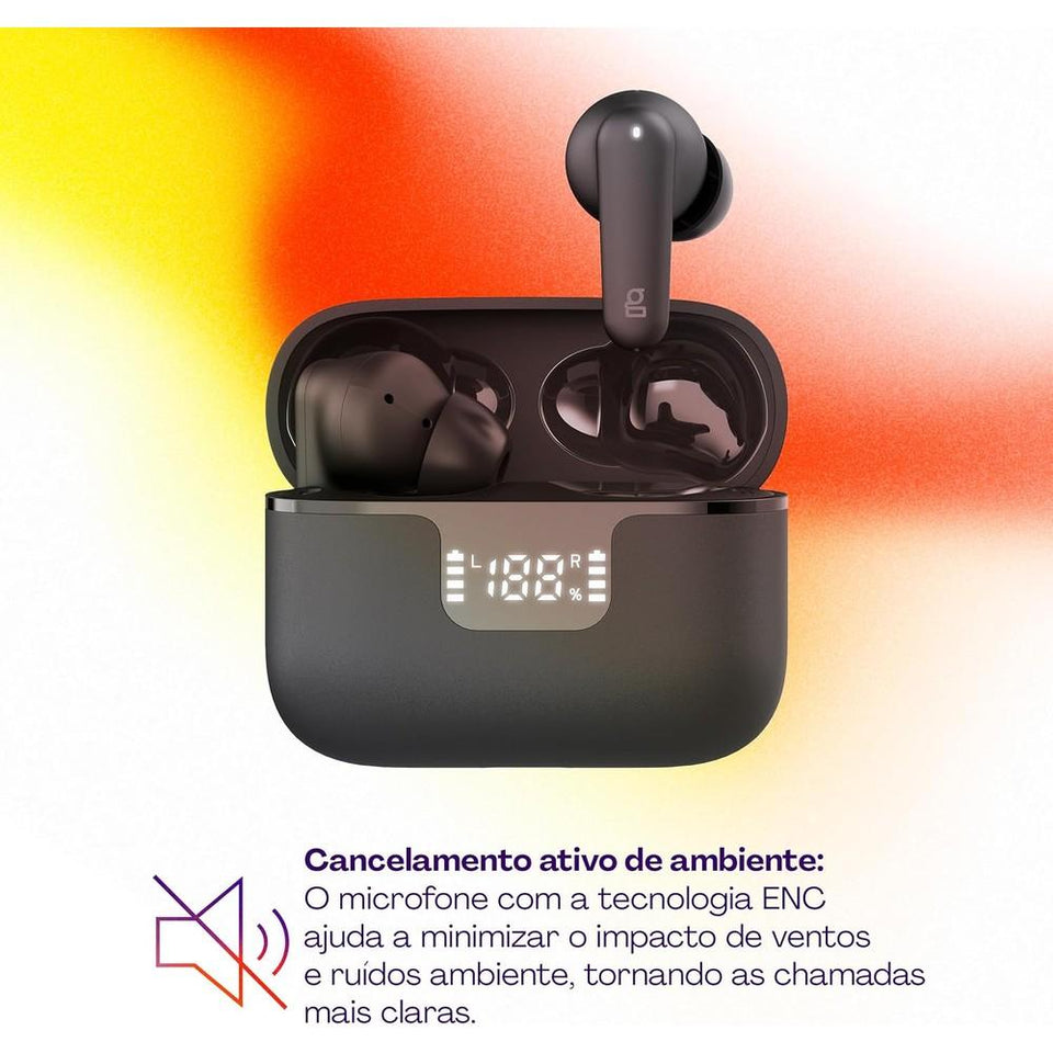 Fone De Ouvido Geonav Tws Harmonywave Aer15 Preto