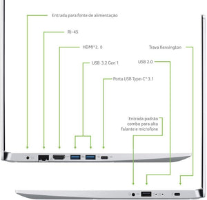 Notebook Acer A515-45-R74D R7 512 Ssd Linux