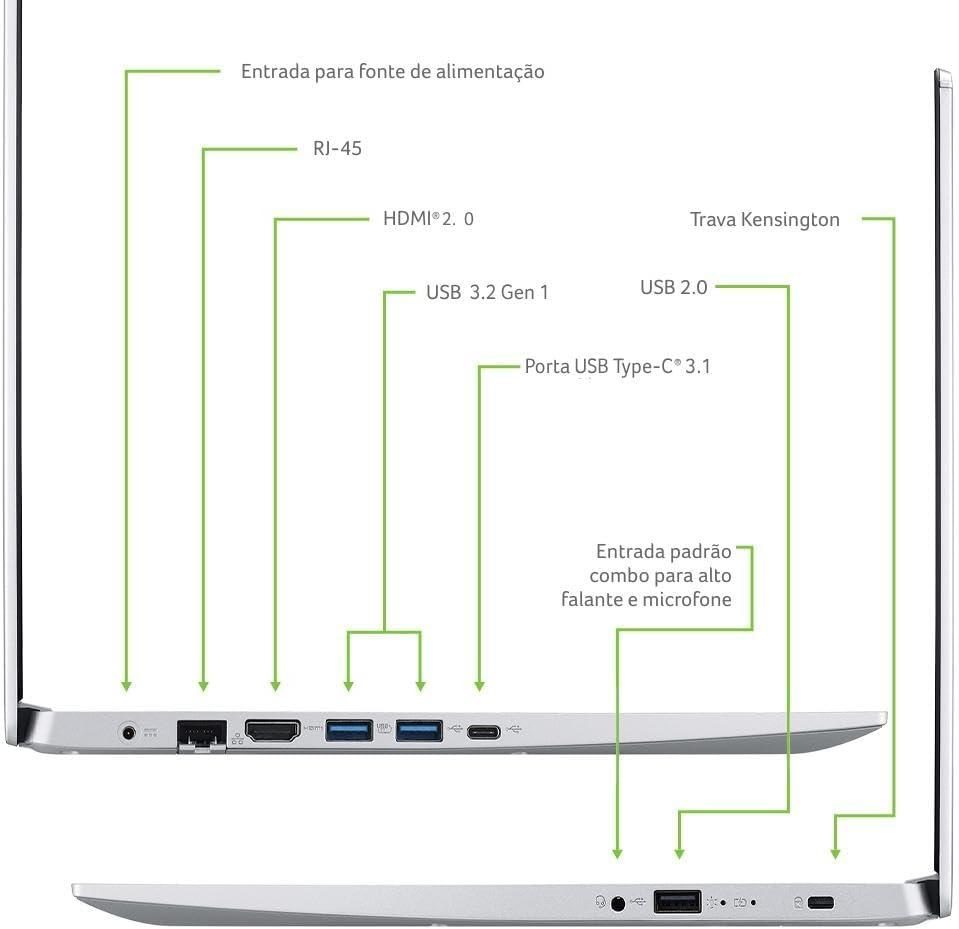Notebook Acer A515-45-R74D R7 512 Ssd Linux