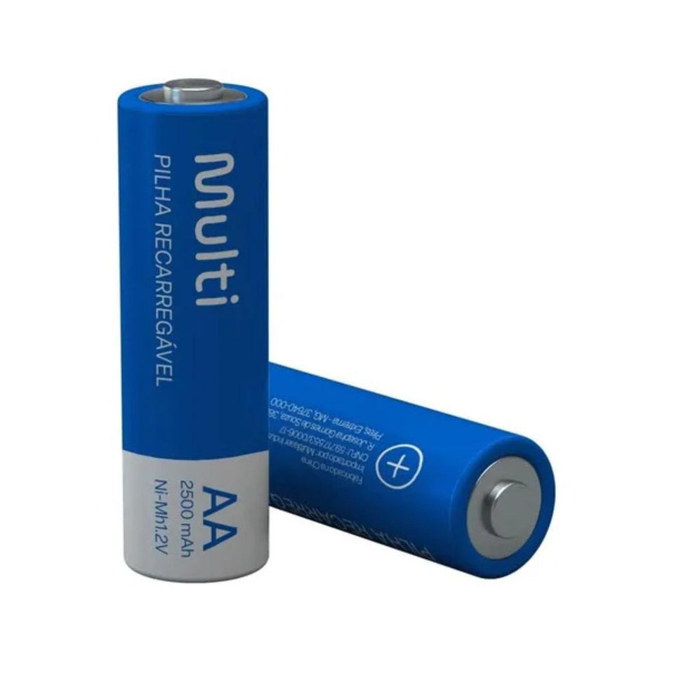 Pilhas Recarregáveis AA 2500mAh c/ 2 Unidades