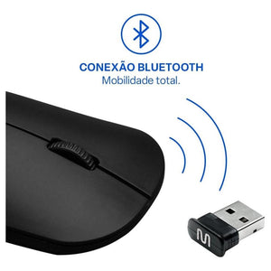 Mouse Sem Fio Multilaser 2.4GHz MO307 Preto