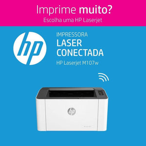 Impressora Laser HP 107W Monocromática