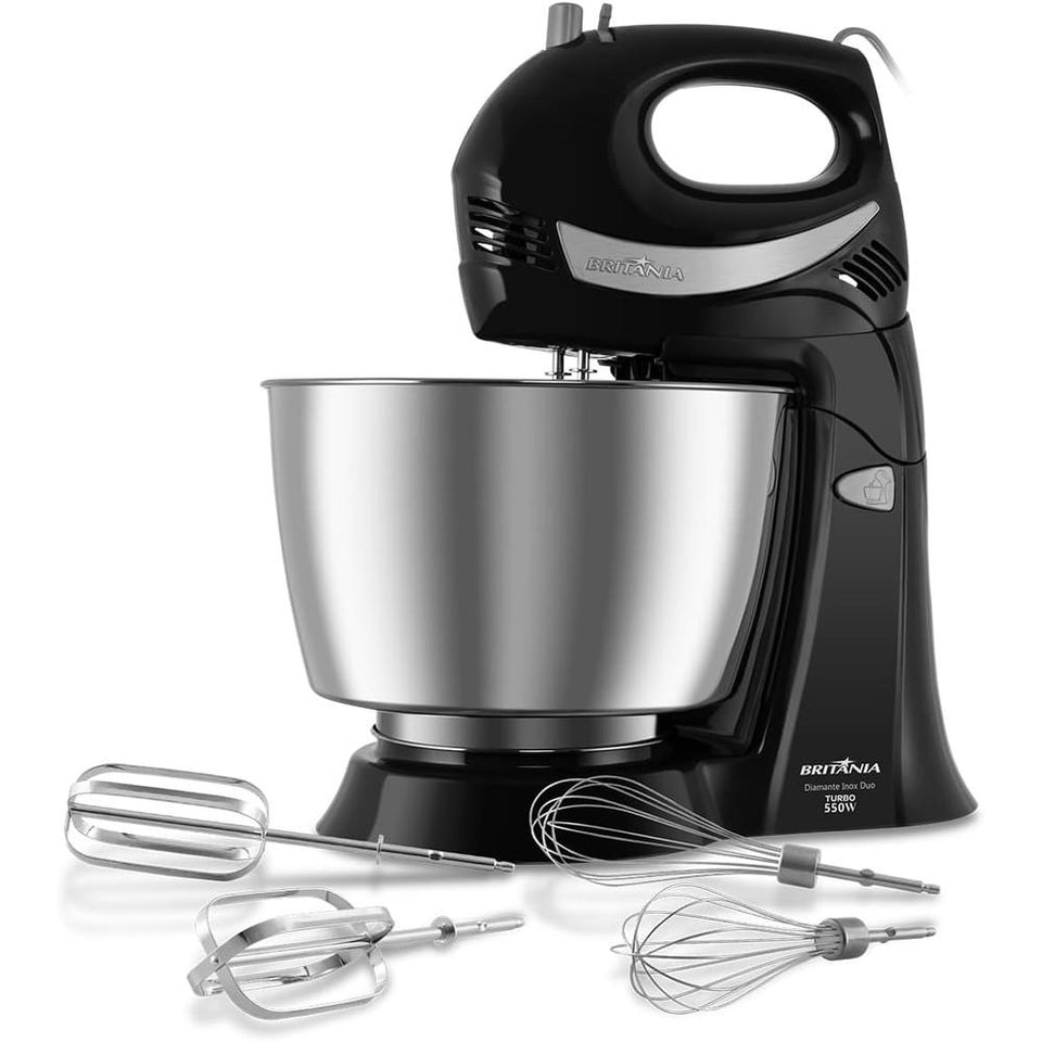 Batedeira Inox Britânia Diamante Turbo Duo 550W 127V