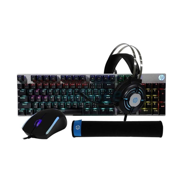 Kit Gamer Pro 4 Em 1 Preto Hp Gm3000