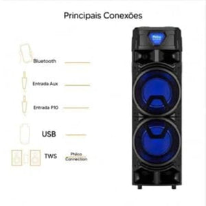 Caixa de Som Philco PCX21000 EXBass 1000W BT