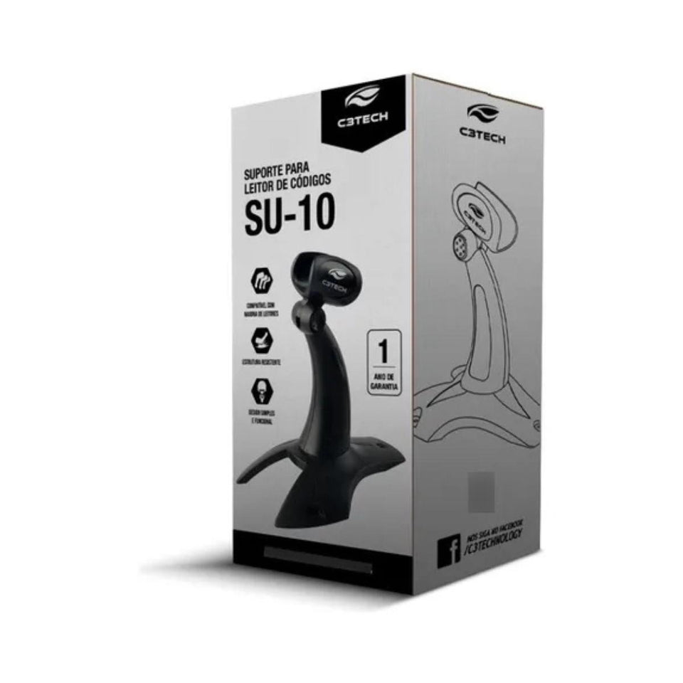 Suporte p/ Leitor de Código de Barras C3Tech SU-10BK