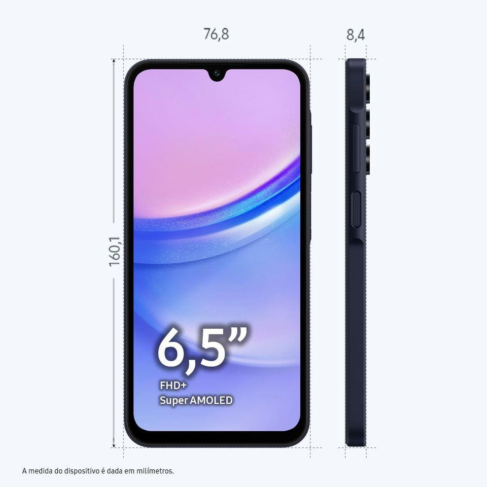 Celular Samsung A15 4G 128Gb Azul Escuro