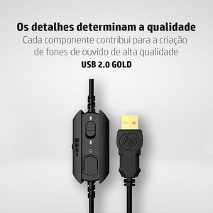 Fone C/Microfone Game 7.1 Usb H500Gs Hp Preto