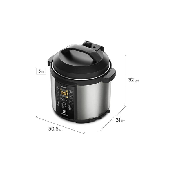 Panela Pressao Eletrica Electrolux 6L Pcc20 Inox 220V Preto
