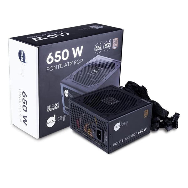 Fonte Atx Rop 650W Dazz Real 80 Plus Bronze Pfc Ativo
