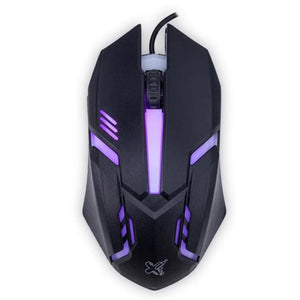 Mouse Com Fio Usb Preto/Azul Geek Max Maxprint