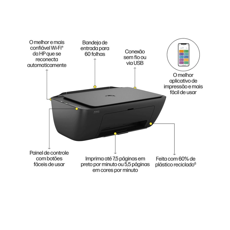 Impressora Multifuncional HP Ink Advantage 2874