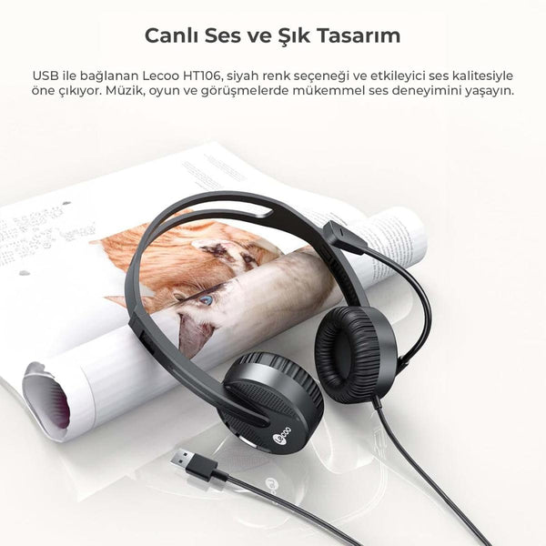 Headset Com Fio P3 Ht106 Preto Lecoo