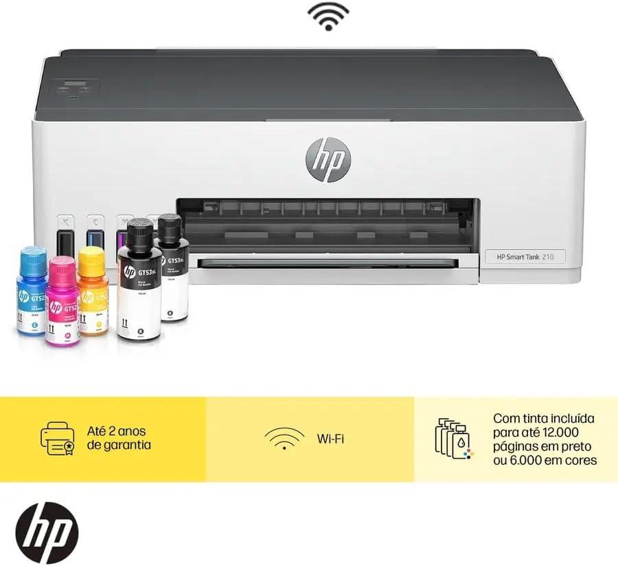 Impressora Hp Smart Tank Jato de Tinta Térmico 210 Wireless