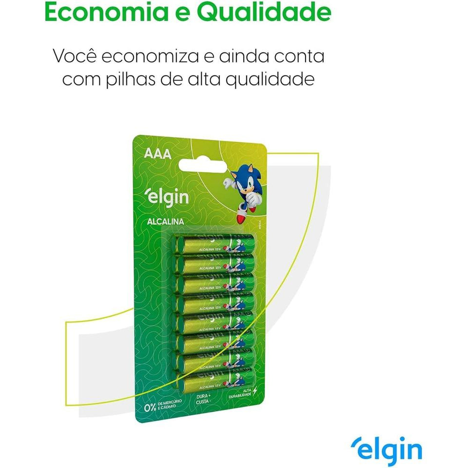 Pilha Alcalina AAA Elgin Blister c/ 16 Unidades