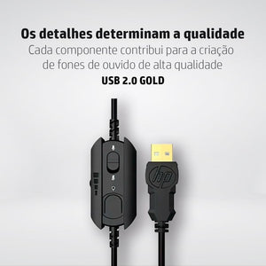 Fone C/Microfone Game 7.1 Usb H220Gs Hp Preto