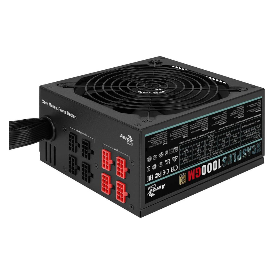 Fonte Atx Aerocool Kcas Plus 1000W Sem Cabo