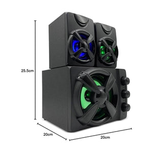 Caixa De Som Gamer Multilaser Sp952 30W Rms Rgb