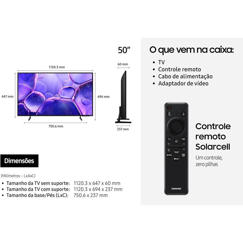 Smart Tv 50 Samsung Led 4k Crystal Un50u8600fgxzd