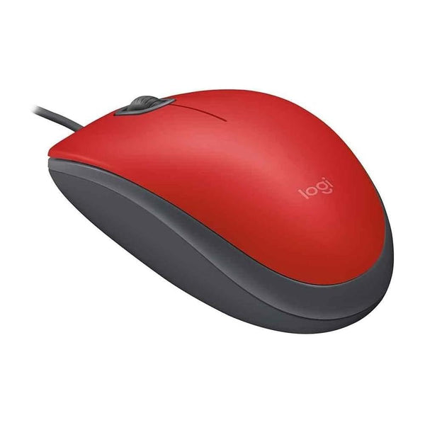 Mouse Com Fio Usb M110 Silent Vermelho Logitech