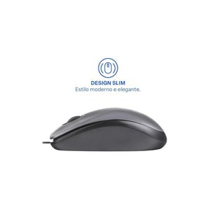 Mouse C Fio Mf400 1200Dpi Mo387 Multilaser Cinza