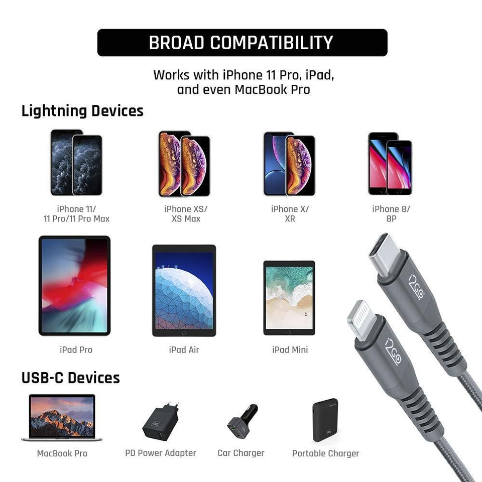 Cabo USB-C para Lightning 2 Metros i2GO