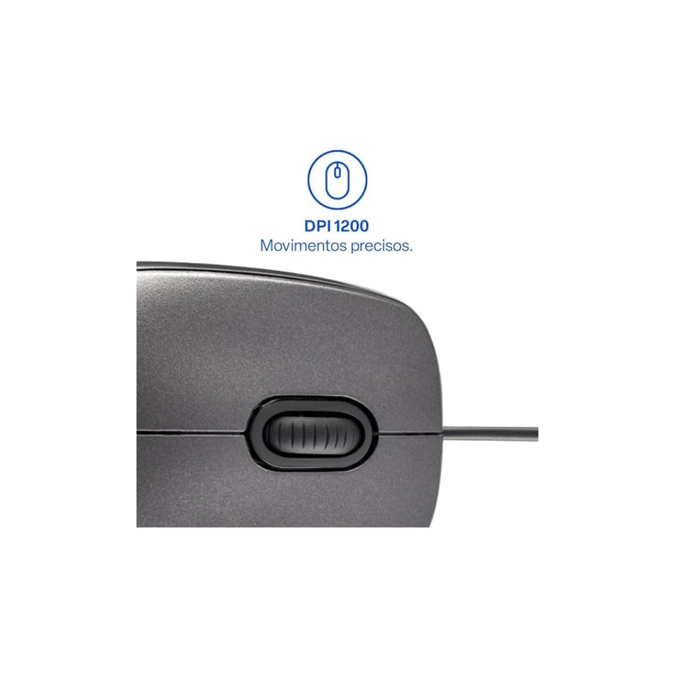 Mouse C Fio Mf400 1200Dpi Mo387 Multilaser Cinza
