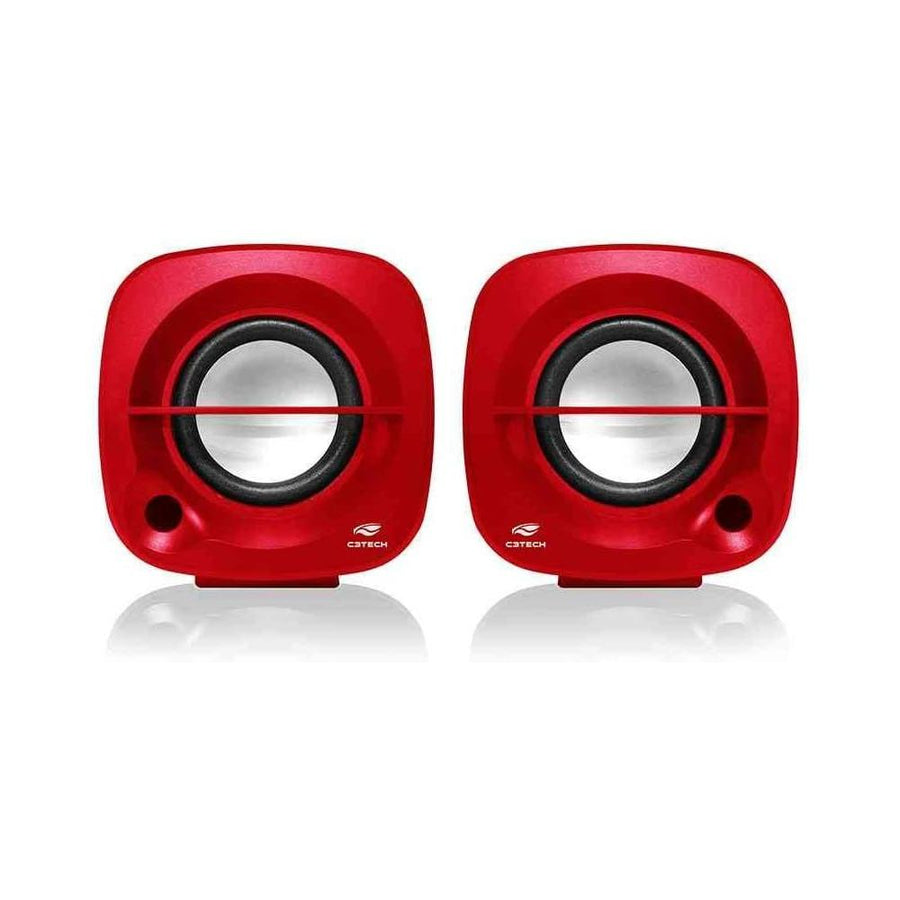 Caixa de Som 2.0 C3Tech SP-303RD Vermelha