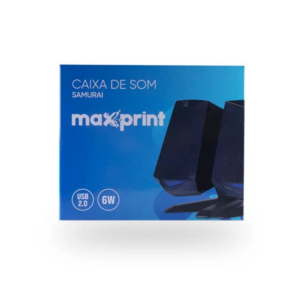 Caixa De Som Black Samurai 6W Usb 2.0 Maxprint