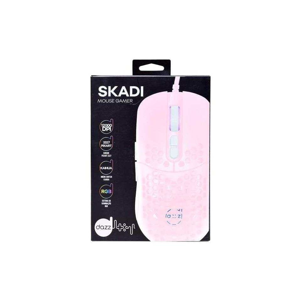 Mouse Gamer Dazz Skadi 12.000 Dpi Rosa