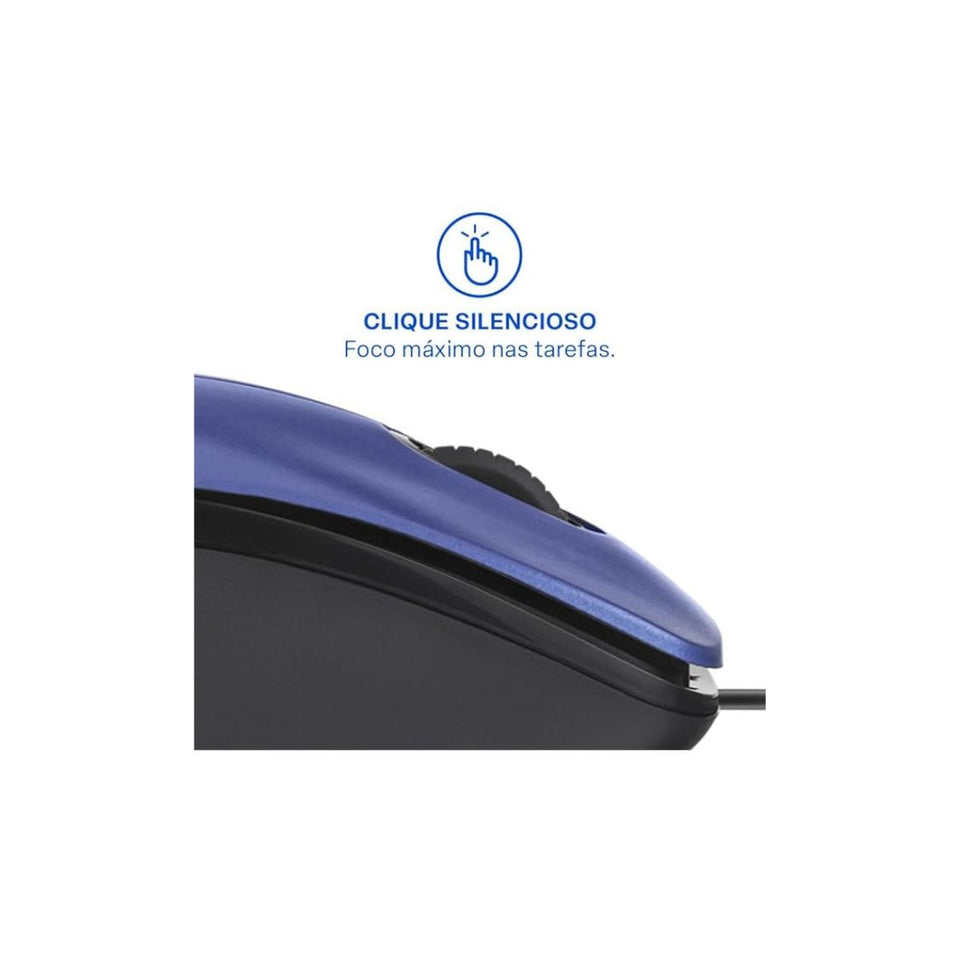 Mouse C Fio Mf400 Mo388 Multilaser Azul