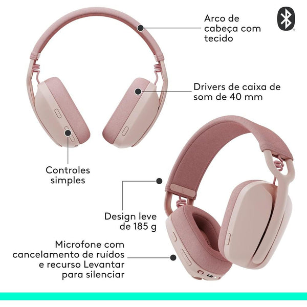 Headset Wireless Zone Vibe 100 Logitech