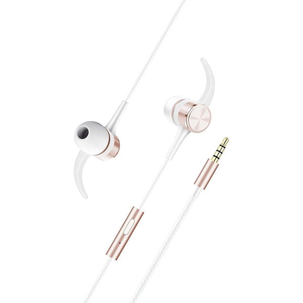 Fone De Ouvido C/Fio  Microfone Rose Gold Geonav Esfnrg