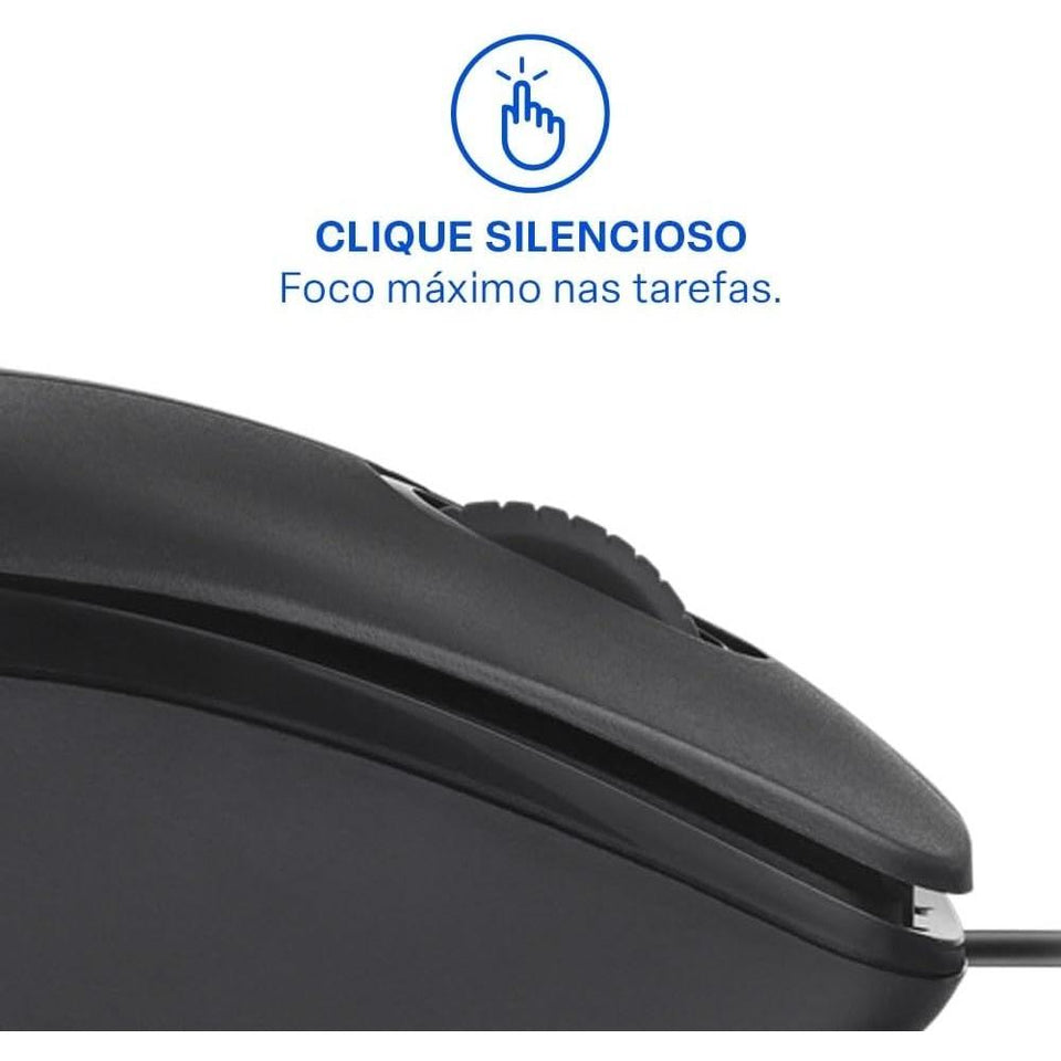 Mouse C Fio Mf400 Mo386 Multilaser Preto