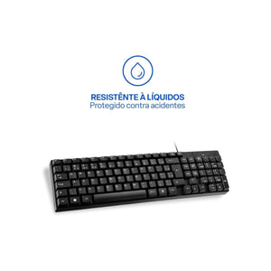Teclado Com Fio Usb Basico Tc193Bu Preto Multilaser