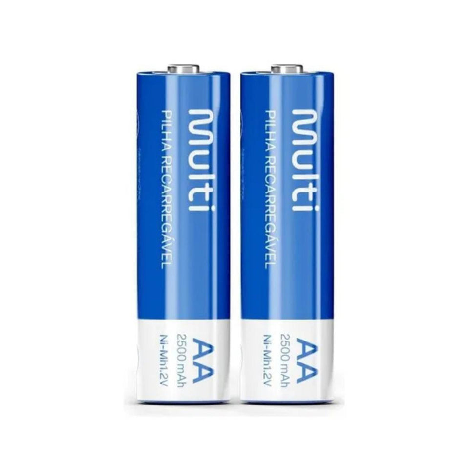 Pilhas Recarregáveis AA 2500mAh c/ 2 Unidades